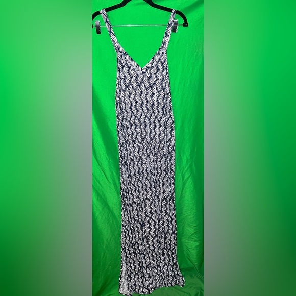 Lucky Brand Dresses & Skirts - Lucky Brand Blue and Gray Chevron Sleeveless Maxi Dress size Large